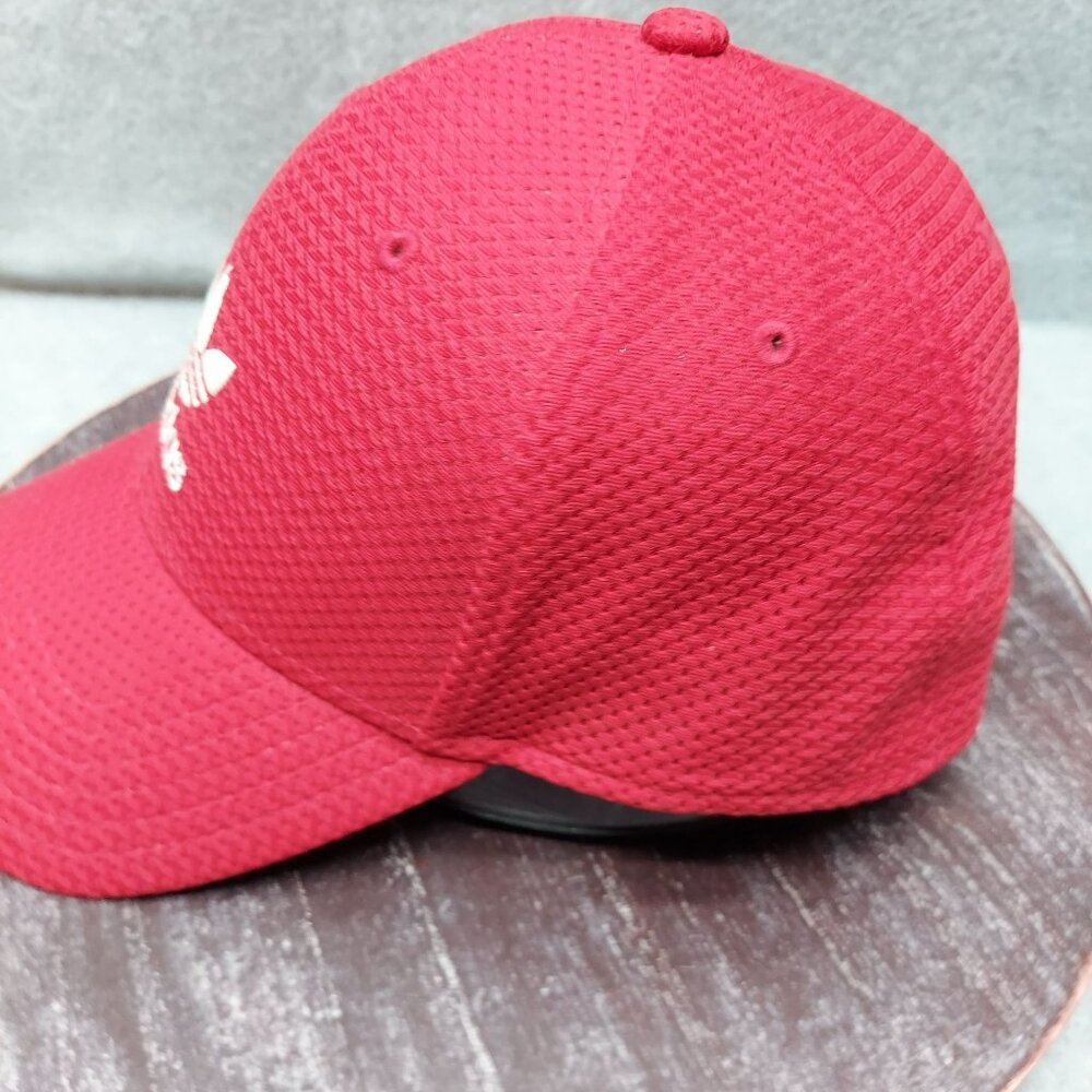 Adidas Red Trefoil Logo Baseball Cap With Breathable Mesh Design L/XL - Picture 3 of 14